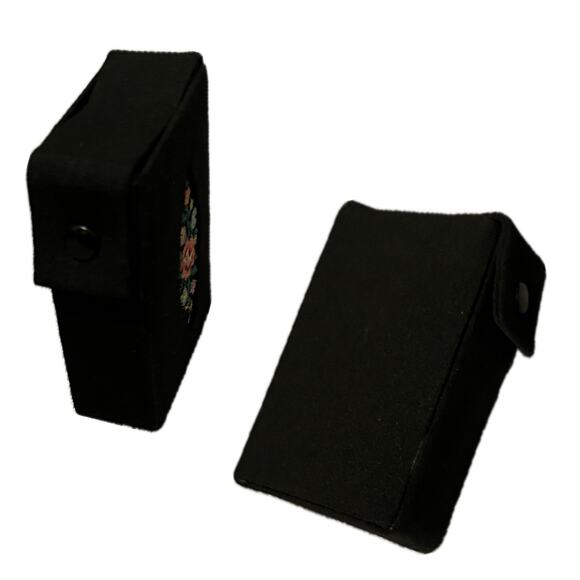 Vintage 1950s Petit Point Embroidery Cigarette Case Holder - Picture 2 of 4